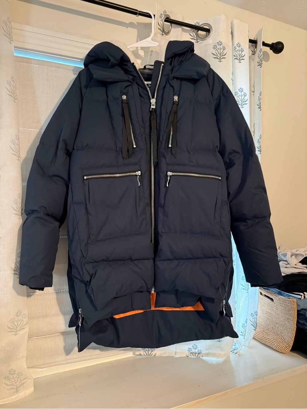 OROLAY Navy Puffer Coat